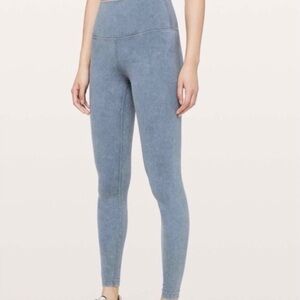 Lululemon Wunder Under High Rise Tight Leggings Luxtreme Washed Moon Blue 8